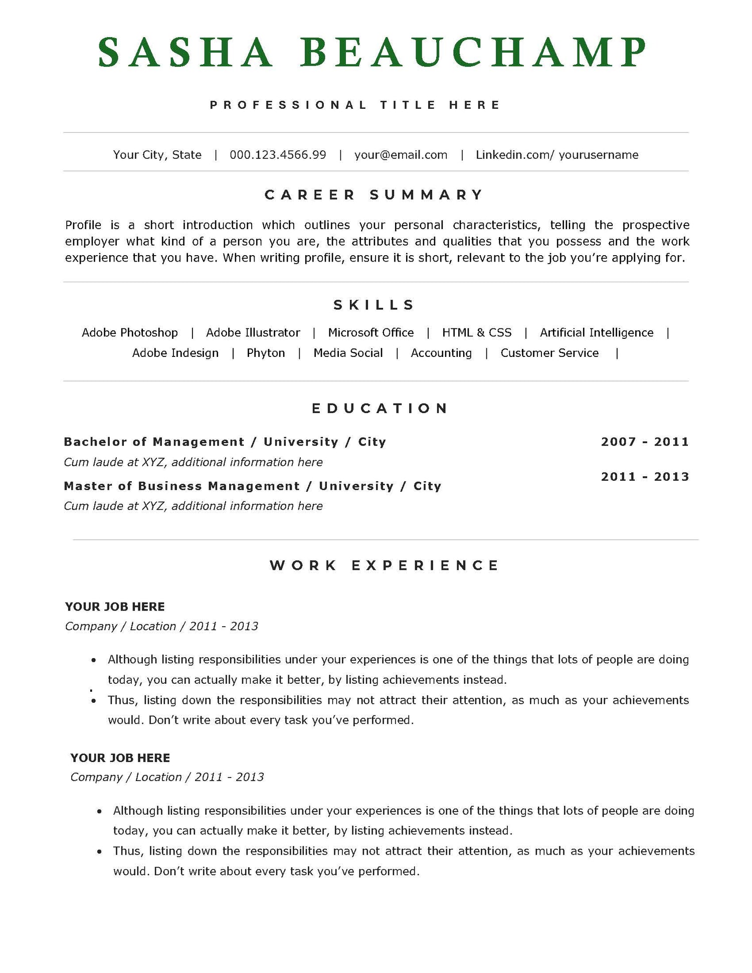 Resume Templates